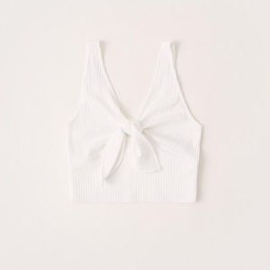 Abercrombie ribbed knot front tank